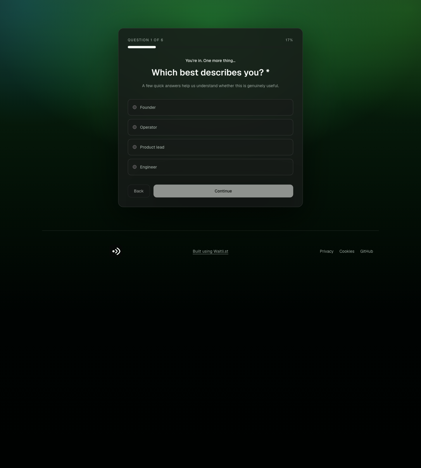 multi-step validation survey